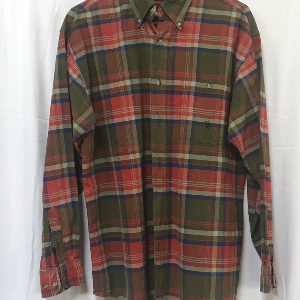 TwentyX Men's Plaid Shirt - Red and Green